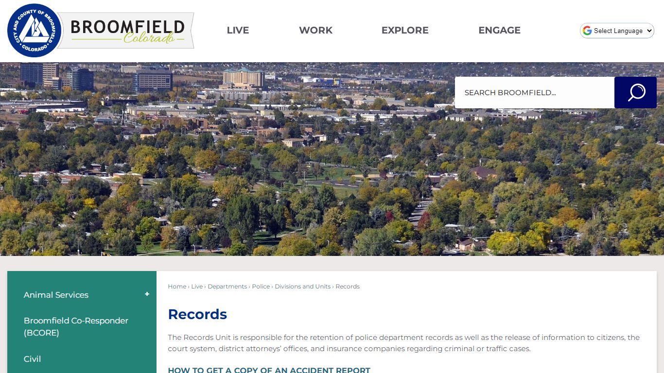 Records | City and County of Broomfield - Official Website